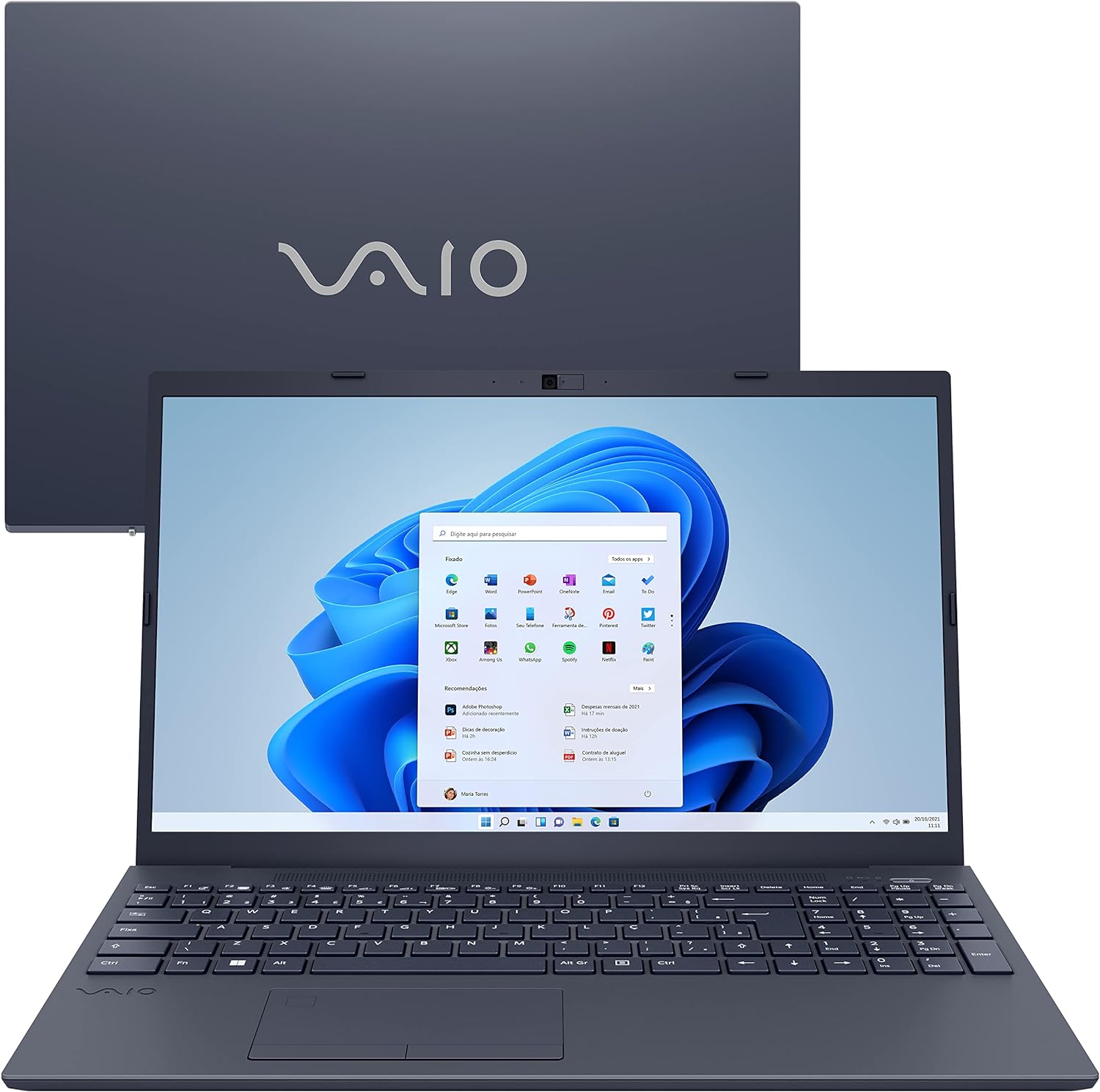 Notebook VAIO FE15 com Core i5 12ª gen 8GB RAM 256GB SSD Tela 15"