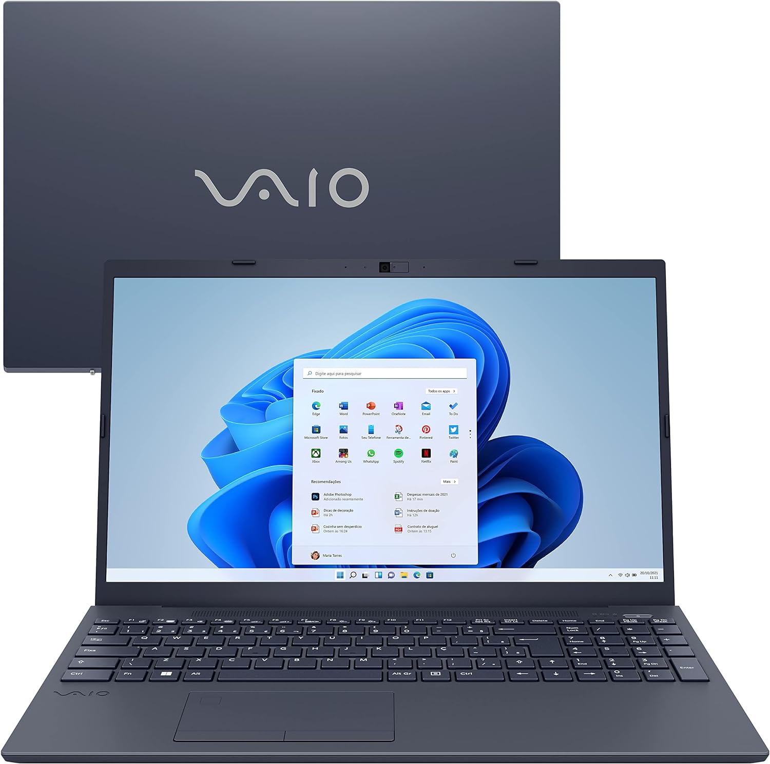 Notebook VAIO FE15 com Core i5 12ª gen 8GB RAM 256GB SSD Tela 15"